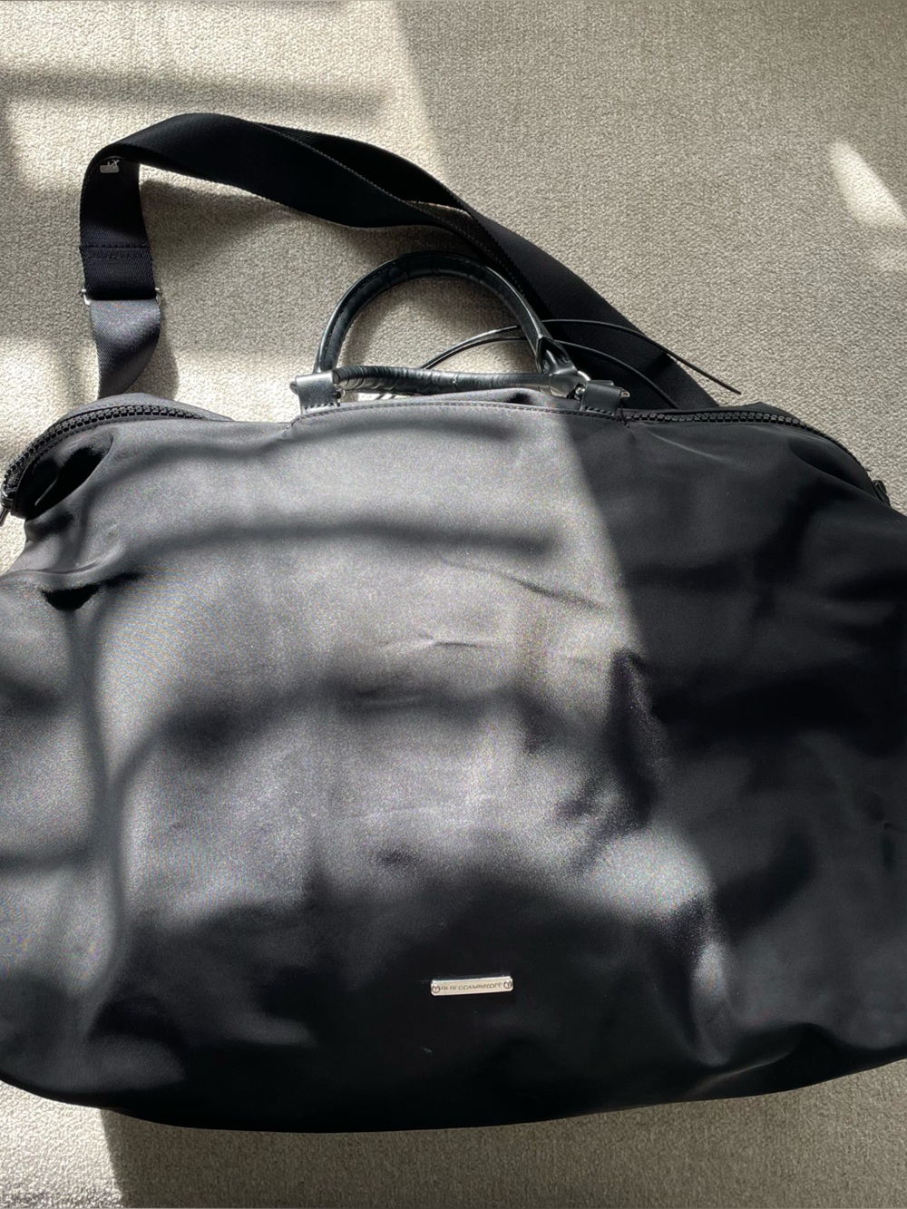 Rebecca Minkoff Black Weekender Nylong Bag